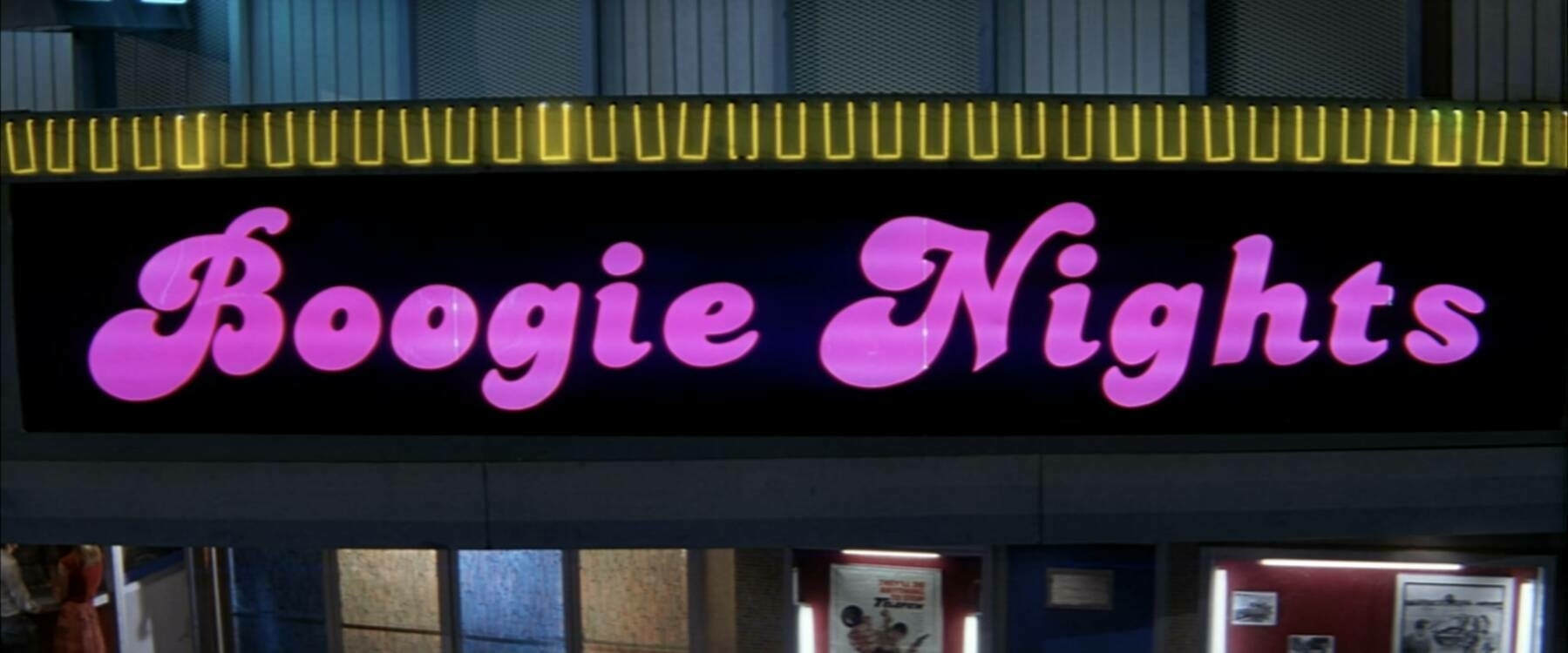 The title card for the film, Boogie Nights.